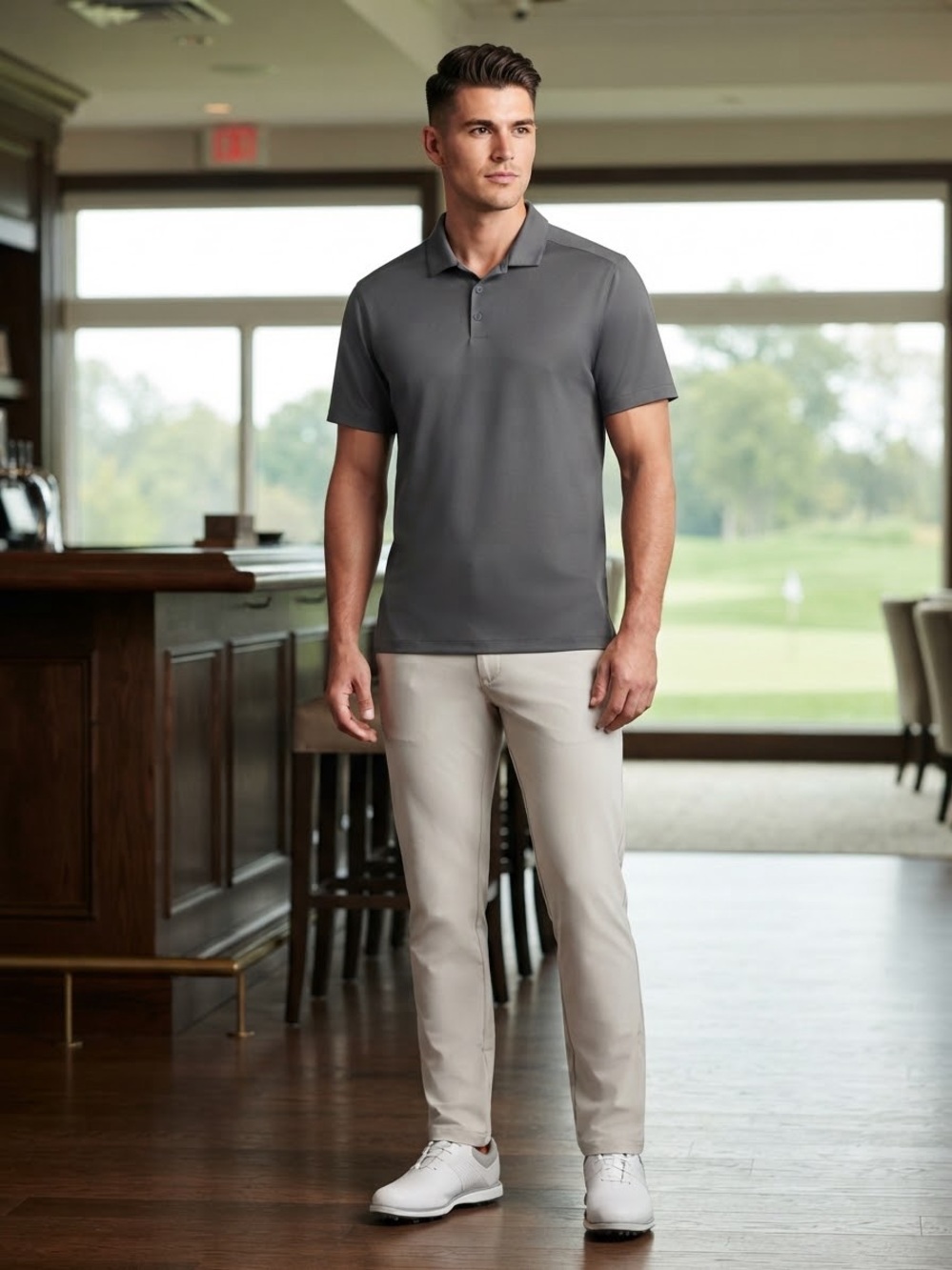 Nike Golf Men's Grey Performance Polo Shirt